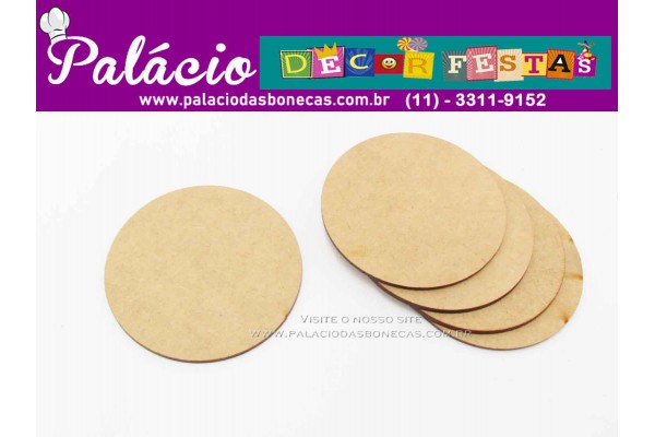 BASE REDONDA DE MDF A LASER 6 CM COM 10 UNIDADES